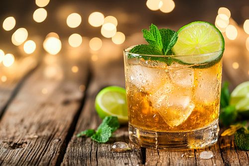 Cocktail rafraîchissant au citron vert sur Poster Art Shop