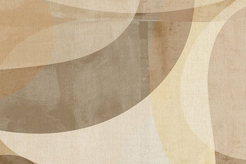 Organic Muurkunst in Taupe