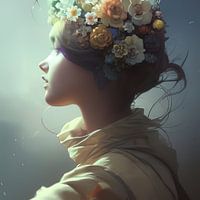 Soft floral wreath