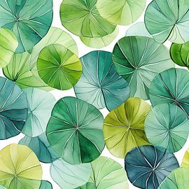 Danse des feuilles vertes sur Color Square