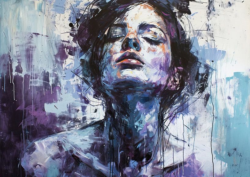 Vrouw abstract van Blikvanger Schilderijen