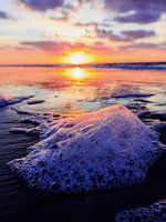 Coucher de soleil romantique sur Schiermonnikoog
