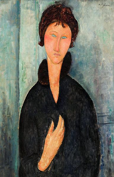 Amedeo Modigliani, Frau mit blauen Augen, 1918 von finemasterpiece
