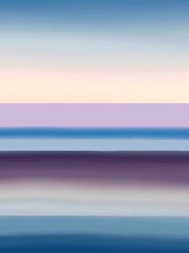 Teintes violettes - Motif du coucher de soleil sur Annelies Hoogerwerf