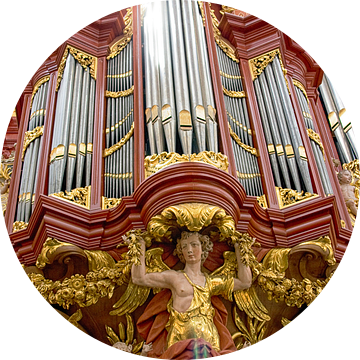 Het beroemde barokke Muller kerkorgel in Haarlem, Nederland