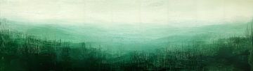 Abstrakt Grün | Horizont von Wunderbare Kunst