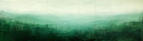 Abstrakt Grün | Horizont von Wunderbare Kunst