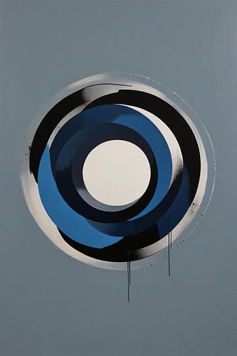 Minimalistische Abstracte Cirkels in Monochrome Tinten