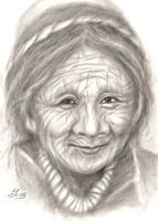 Tibetan old woman