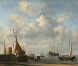 Entrée d'un port néerlandais, Willem van de Velde le Jeune par Des maîtres magistraux Aperçu