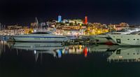 Luxe jachten in de Oude Haven “Le Vieux Port”, Cannes, Alpes Maritime, Frankrijk van Rene van der Meer thumbnail