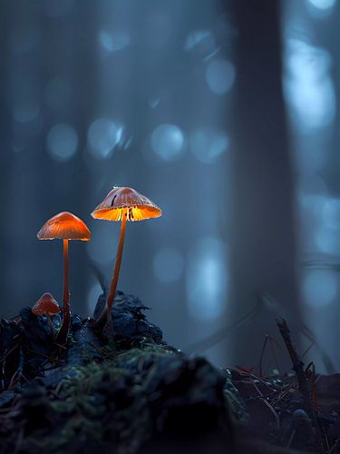 Gloeiende paddenstoel