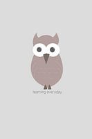Affiche pour enfants hibou avec texte