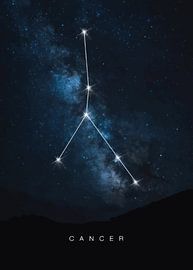 The Heart of the Sky: Cancer Constellation Poster by Himler Razan