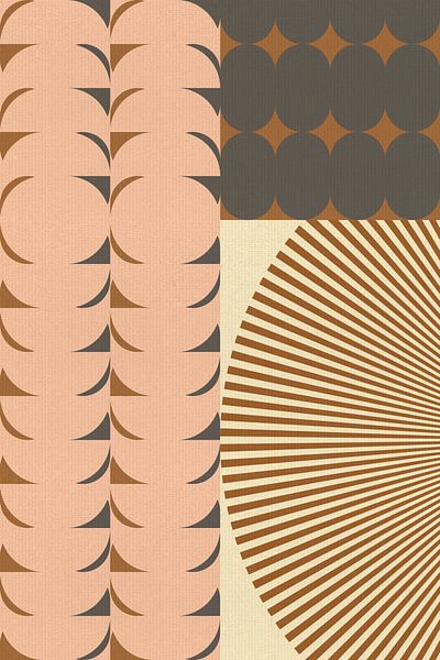 Retro geometry. Modern abstract geometric art in vintage style III by Dina Dankers