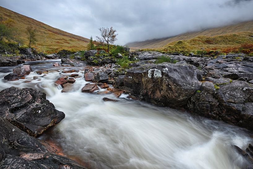 Autumn at the Glen Etive River by Rolf Schnepp