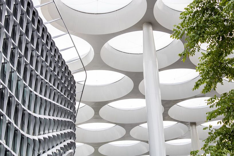 Modern high key image of the roof above Hoog Catharijne in Utrecht by Daphne Dorrestijn