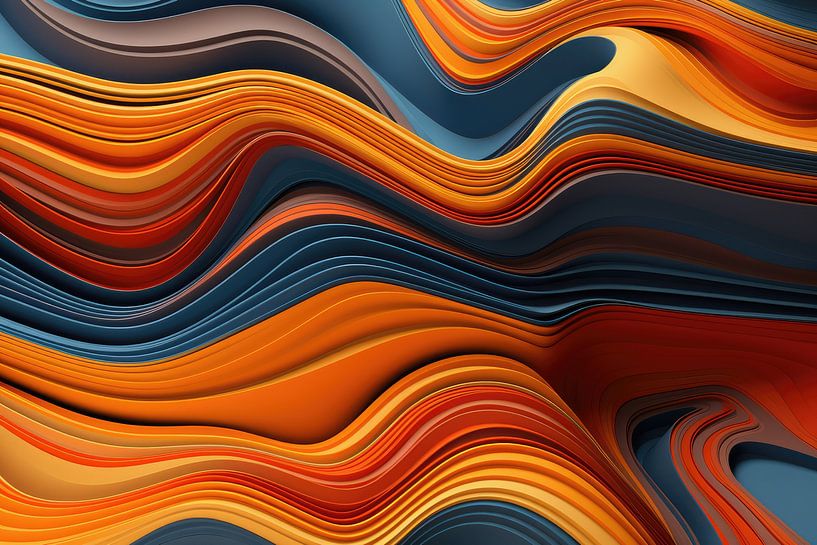 Modern abstract shapes and colours background by Art Bizarre