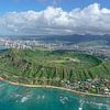 Diamond Head op Oahu. van Jaap van den Berg