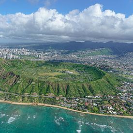 Diamond Head on Oahu. by Jaap van den Berg