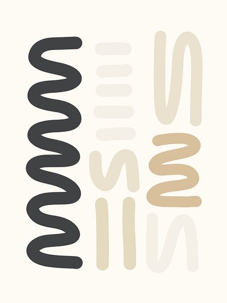 Wavy Scribbes NO.1 von Bohomadic Studio