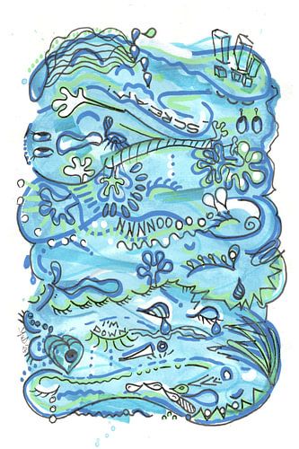 Waves of Sorrow van Yvonne Dutch Artist