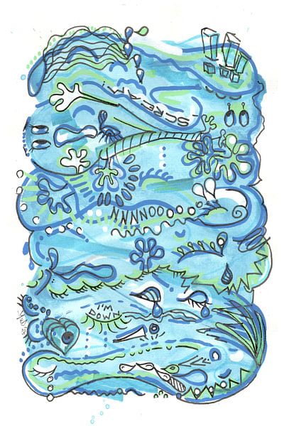 Waves of Sorrow van Yvonne Dutch Artist