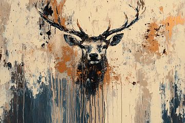 Abstract hert met verfpatronen van Art & Soul Creations