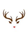 Rudolph le renne au nez rouge - Imprimé minimaliste de Noël par MDRN HOME Aperçu