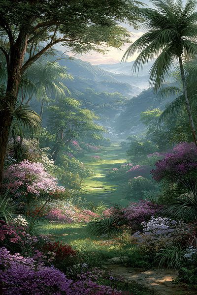 exotic flowers in the rainforest by Egon Zitter