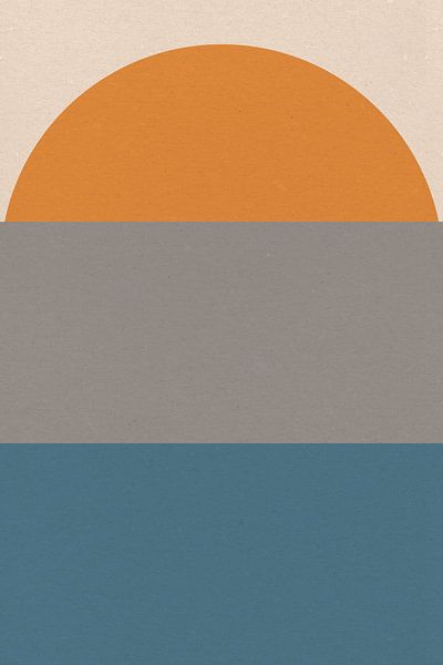 Ikigai. Abstrakte minimalistische Zen-Kunst. Sonne, Mond, Ozean VIII von Dina Dankers