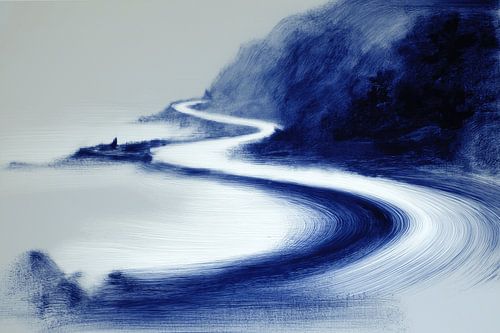 Haarnadelkurve an der Küstenstraße