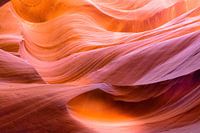 Colorful sandstone inside Lower Antelope Canyon