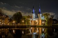 Oostpoort Delft in de avond