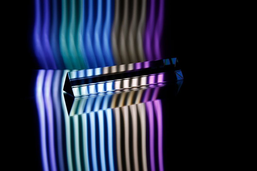 Light waves wallow through the night series 2 #5 by Arie de Lange
