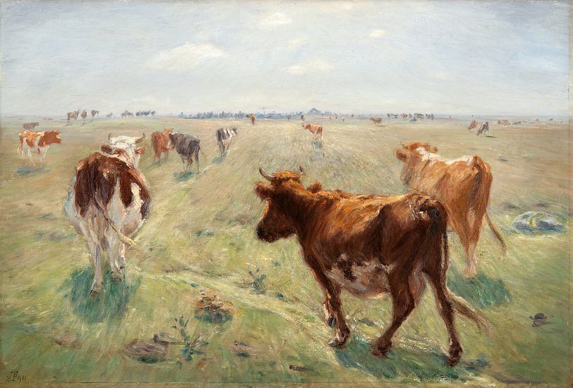 Kühe auf der Weide, Theodor Philipsen von Meisterhafte Meister