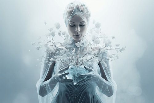 Mysterious Glacial Elegance: The Enchantment of the Ice Princess