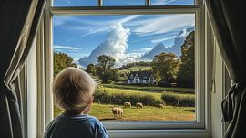 kijken uit het raam van Egon Zitter