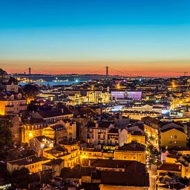 Evening over Lisbon by Bert Beckers