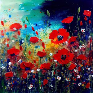 Tanzende Mohnblumen