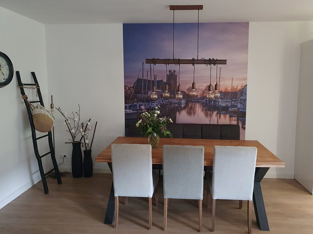 Grote Kerk und Nieuwe Haven in Dordrecht bei Sonnenuntergang  von Tux Photography 