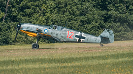 Jagdflugzeug der Luftwaffe vom Typ Messerschmitt Bf 109 E-4.