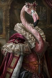 Royal flamingo by Poster Art Shop