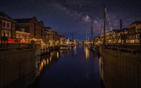 Delfshaven 's nachts van Mart Houtman thumbnail