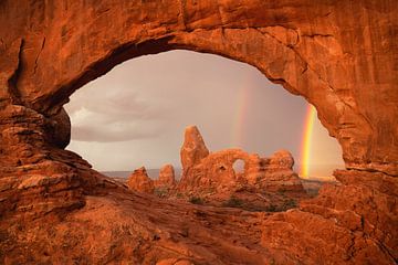 Turret Arch viewed through North Window by Martin Podt