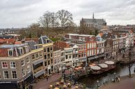 Oude binnenstad Leiden bij Nieuwe Rijn van Carel van der Lippe thumbnail
