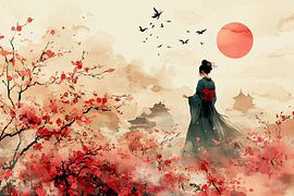 malerische japanische Kunst Geisha