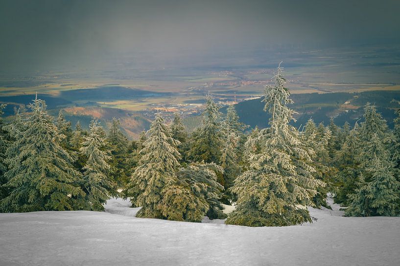 Vue de Brocken en hiver par Sabine Wagner