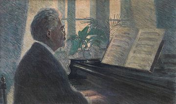 Leopold Czihaczek am Klavier, Egon Schiele