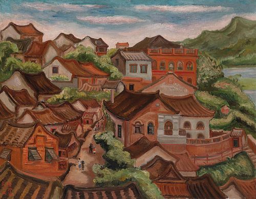 Tan Ting-pho, Tamsui-landschap (Tamsui), 1935
